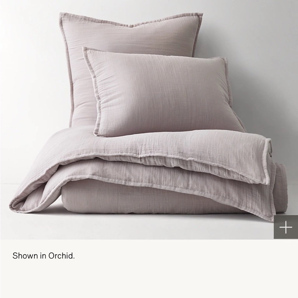Restoration Hardware Baby & Child Dusty Rose Pink Twin Cotton Gauze Duvet Cover - Picture 9 of 9